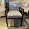 BERNHARDT Black Wood Frame Accent Chair