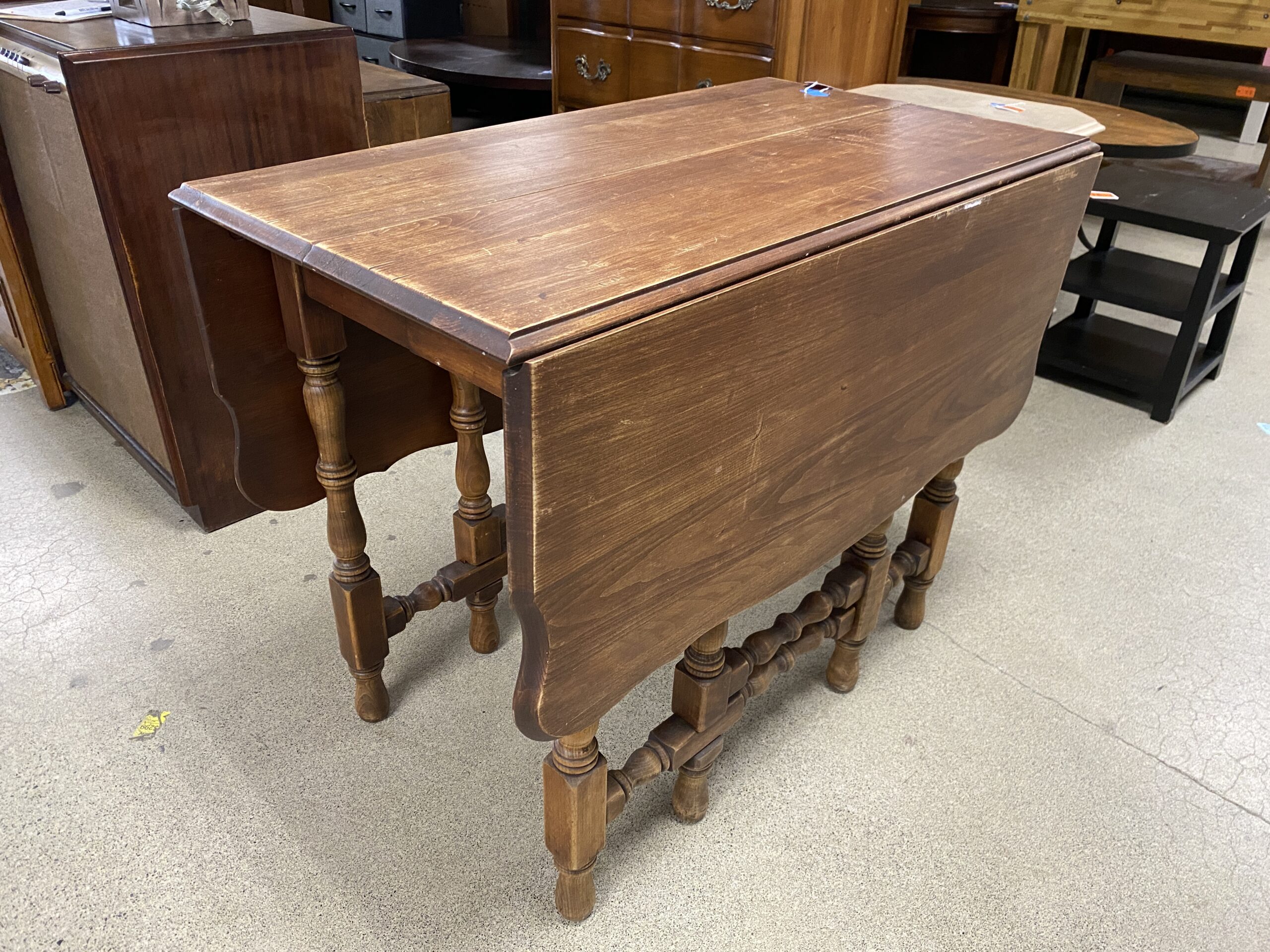 Vintage Rectangular Drop Leaf Table
