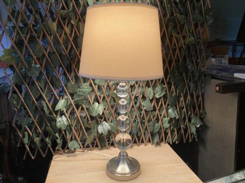 Silver Stacked Orb Table Lamp