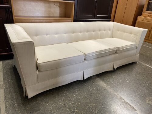 Cream 3 Seat Tufted Sofa