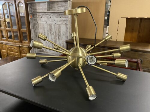 Brass Sputnik Style Chandelier