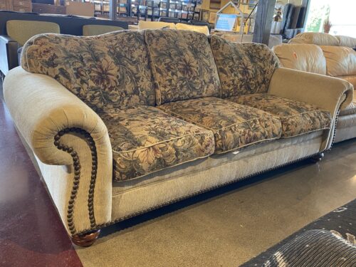 FLEXSTEEL Stud Trim Foliage 3-Seater Sofa