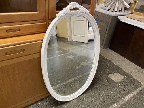 STANLEY Oval White Wall Mirror