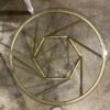 Round Gold Hexagon Base Side Table