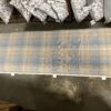 Orange & Blue Flannel Patterned Storage Bench