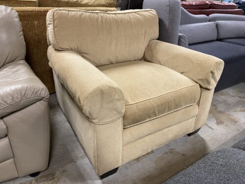 LEE INDUSTRIES Tan Armchair w/ Arm Covers