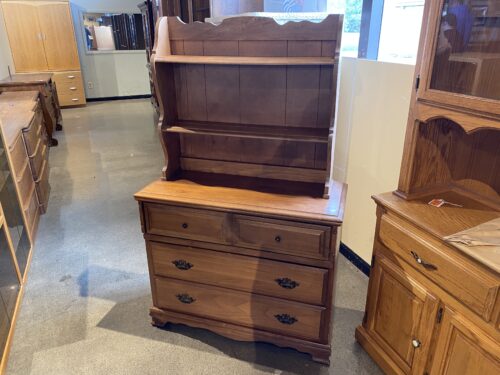 Farmhouse Style Hutch with Removable Display Top