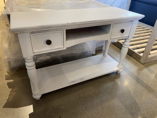 BROYHILL Farmhouse Style White Entryway Table