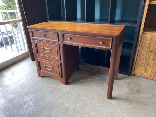 YOUNG AMERICA Rustic Cherry Wood Half Campaign Desk