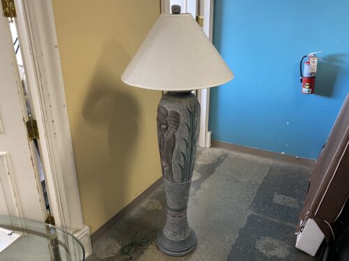 Elephant Floor Lamp w/ Wide Shade