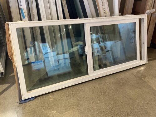 Wide White Frame Sliding Window