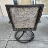 Metal Outdoor Patio Set w/ 2 Swivel Chairs & Table
