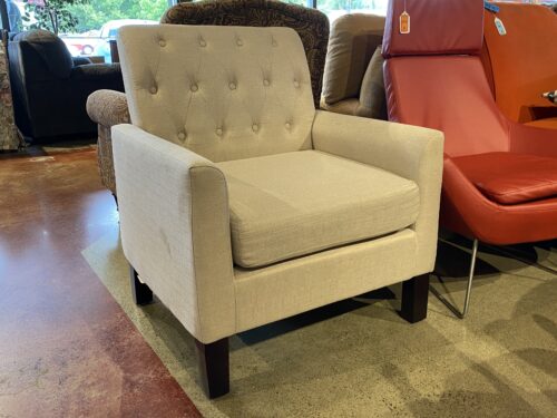 ALTON Beige Button Back Accent Chair