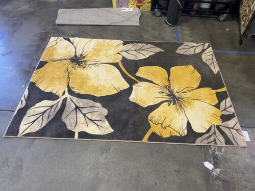 SOLANA Yellow Flowers Rectangle Rug