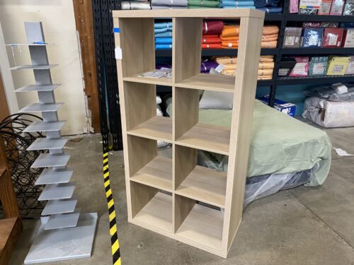 IKEA Kallax Tan Wood Look 8 Cubbie Shelf