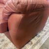 Brick Red Crescent Moons Leather Sofa and Ottoman