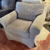 POTTERY BARN Armchair with Light Grey Slipcovered