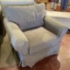 POTTERY BARN Armchair with Light Grey Slipcovered