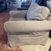 POTTERY BARN Armchair with Light Grey Slipcovered