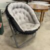 DOMICO Black Papasan Folding Outdoor Chair