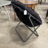 DOMICO Black Papasan Folding Outdoor Chair