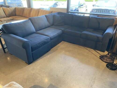 Navy Blue L Shaped Sectional