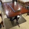 Mahogany Colored Double Pedestal Dining Table