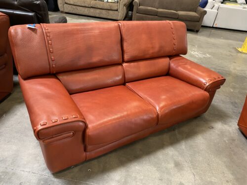 FORMENTI Genuine Italian Leather Loveseat