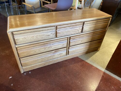 Oak Dresser with Horizontal Grained Drawers