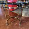 Brass Framed End Table with Glass Top