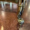 Brass Framed End Table with Glass Top
