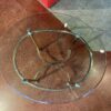Brass Framed End Table with Glass Top