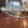 Brass Frame Coffee Table with Glass Top