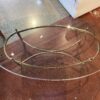 Brass Frame Coffee Table with Glass Top