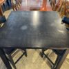 Tall Black Table with Two Matching Chairs