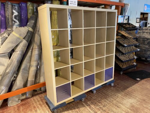 Large Cubby Shelf with Three Bins