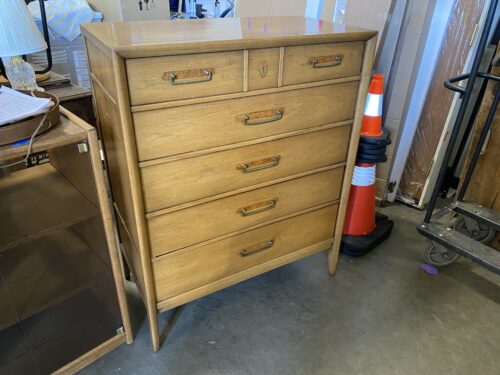 DREXAL MCM Paneled Dresser with Hidden Compartment
