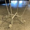White Metal Plant Stand with Scrollwork