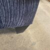 Charcoal Striped Swoop Arm Sectional Sofa