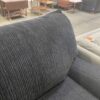 Charcoal Striped Swoop Arm Sectional Sofa