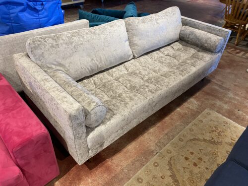 NEW! JOYBIRD Briar Sofa - Light Grey Crushed Velvet