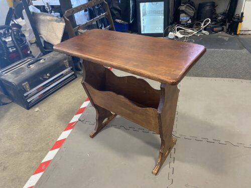 Vintage Darkwood Magazine Rack