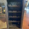 Vintage Wood Wine Rack with Key