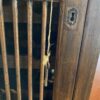 Vintage Wood Wine Rack with Key