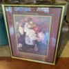 Floral Still Life Print with Gold and Black Frame