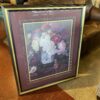 Floral Still Life Print with Gold and Black Frame