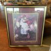 Floral Still Life Print with Gold and Black Frame