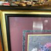 Floral Still Life Print with Gold and Black Frame