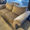 Transitional Style Loveseat with Rolled Arms