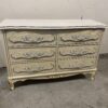 Vintage French Style White and Gold 6 Drawer Dresser